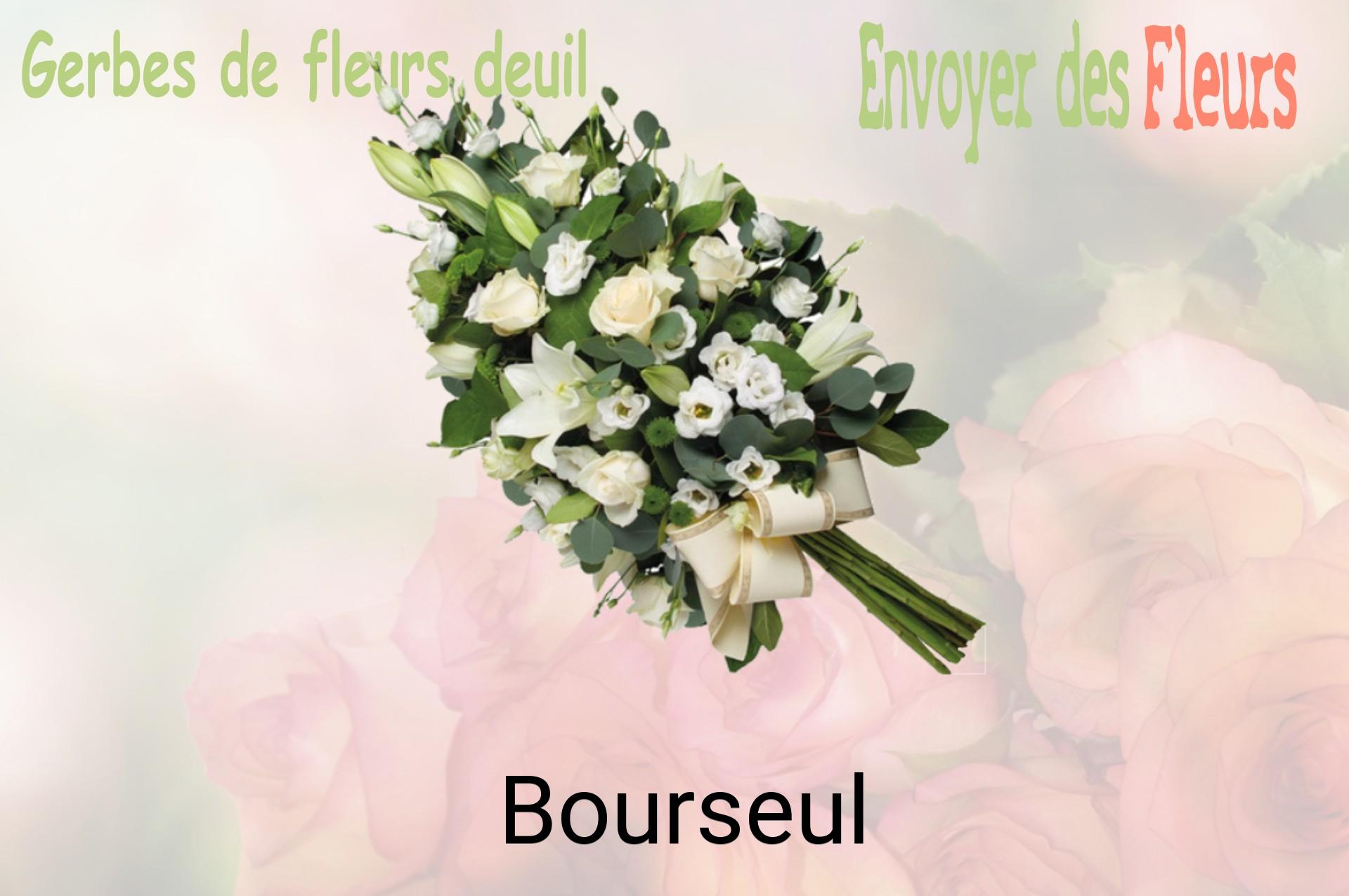 Gerbe de fleurs de deuil livrée à Bourseul